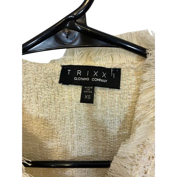 NWT Trixxi Sleeveless Bouclé Bodycon Dress Tweed Preppy Lawyer Teacher XS Retro - Picture 3 of 7